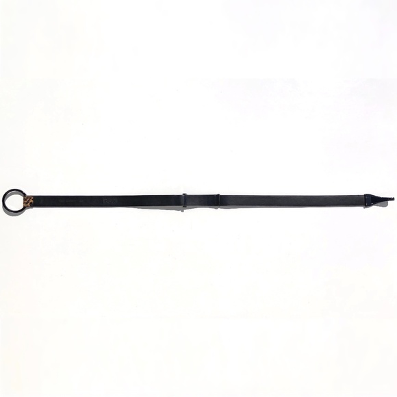 WCM New York leather belt women O/S adjust animal print leopard snake gunmetal - Picture 16 of 16